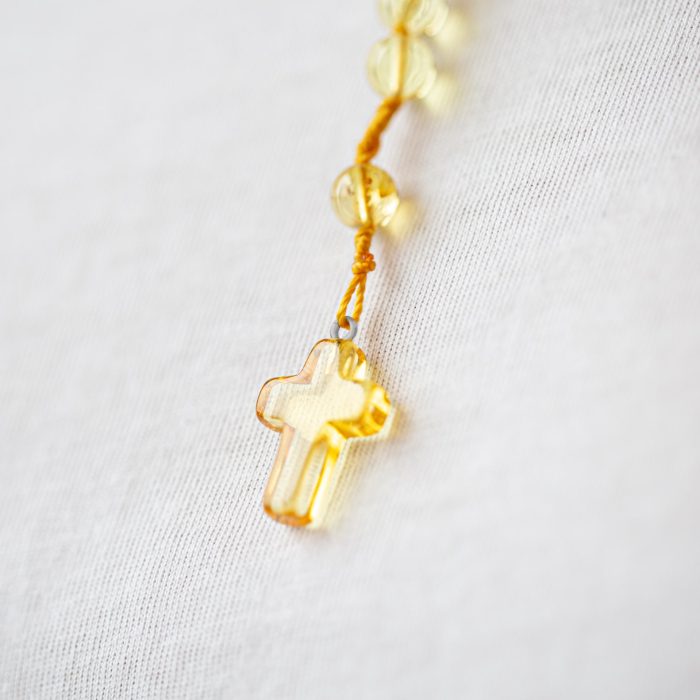 Christian Amber Rosaries - Round Beads ROS001 - Image 2