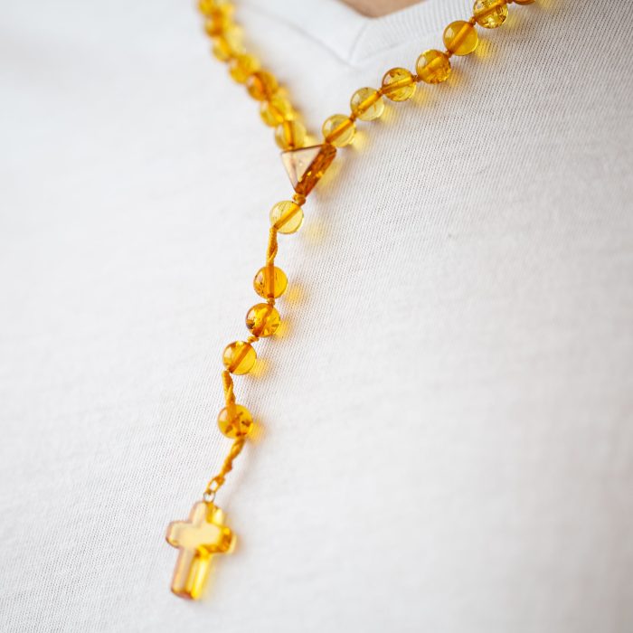 Christian Amber Rosaries - Round Beads ROS003 - Image 2