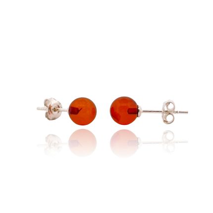 Amber Earrings Studs - 925 Sterling Silver EAR002