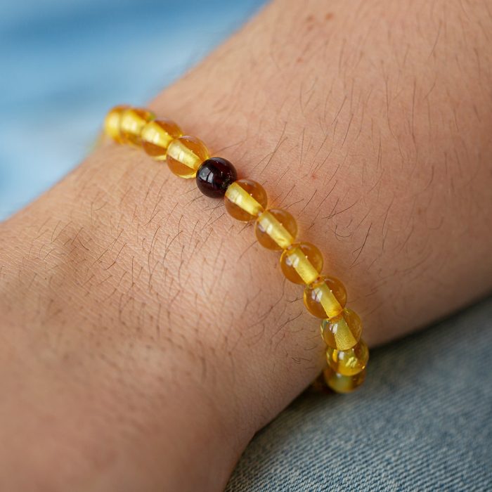 Amber Bracelet - Round Beads BRA012 - Image 3