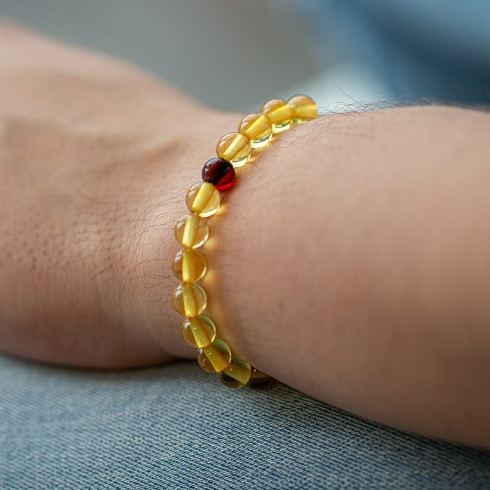 Amber Bracelet - Round Beads BRA012 - Image 4