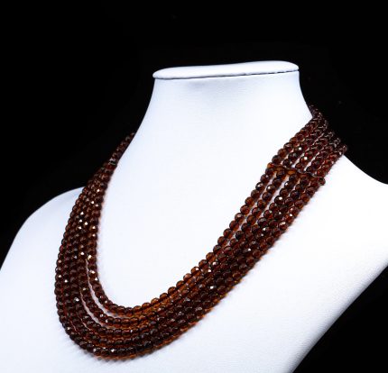 Amber Necklace - Multi-string Faceted Beads MUN031