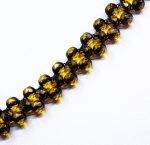 Amber Necklace - Braided V-Shape Faceted Beads MUN034 - Image 2