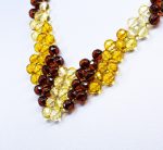 Amber Necklace - Braided V-Shape Faceted Beads MUN040 - Image 2