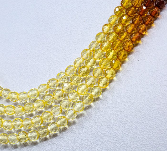 Amber Necklace - Multi-string Faceted Beads MUN001 - Image 4