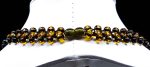 Amber Necklace - Braided V-Shape Faceted Beads MUN034 - Image 4