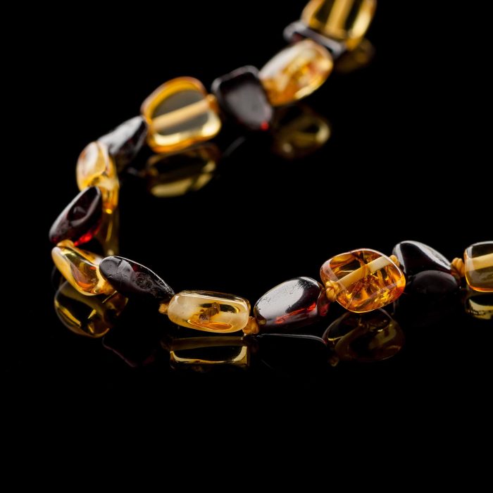 Amber Baby Teething Necklace - Flat Shape Beads BN084 - Image 2