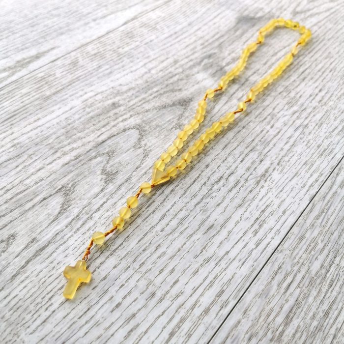 Christian Amber Rosaries - Matte Round Beads ROS002 - Image 3