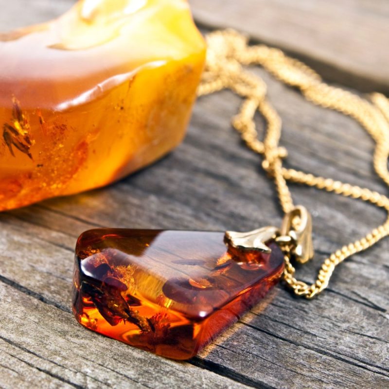 Fake amber necklace store