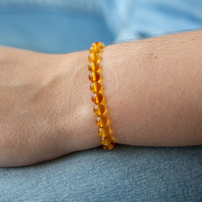 Amber Bracelet - Round Beads BRA010 - Image 4